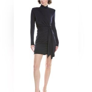 NWT Cinq à Sept Jolene Tie-Waist Dress in Navy